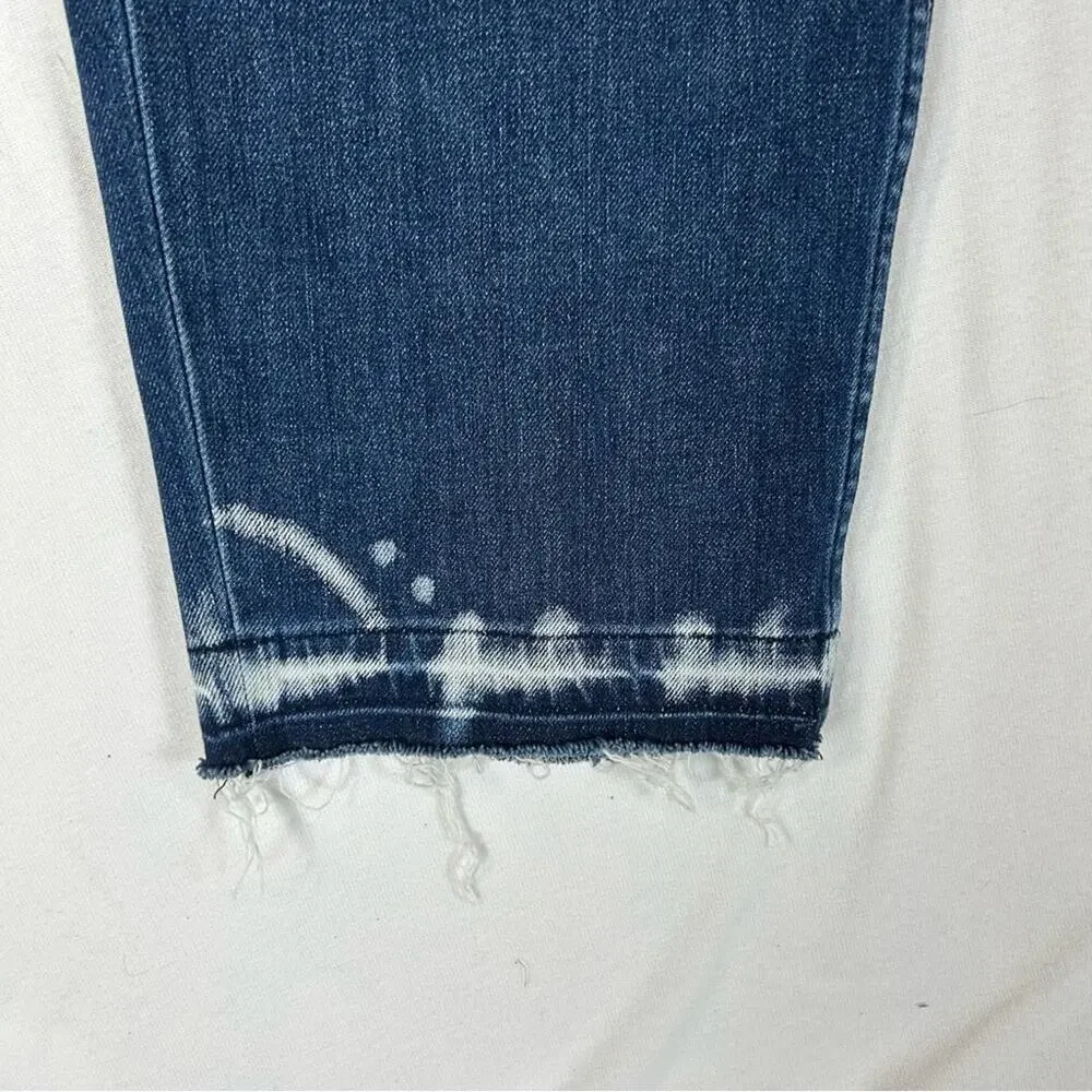 LUCKY BRAND Boyfriend Ankle Crop Women’s 12 31 Raw Hem Relaxed Fit High Rise